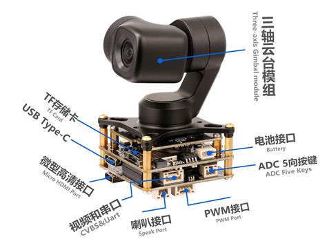 手持云台相机方案 三轴云台摄像头模组 摄像头主板 云台摄像头模组 Wifi板 组合 华星视讯