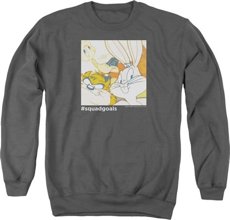 Aande Designs Looney Tunes Sweatshirt Squad Goals Sweat Shirt Clothing Shoes And Jewelry