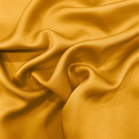 Tissu Satin De Soie Et Laine Double Face Jaune Bouton D Or Tissus En