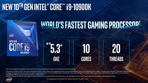 Intel 10th Generation Comet Lake Desktop Processors And 400 Series