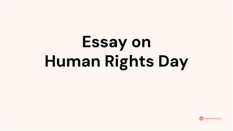 Essay On Human Rights Day