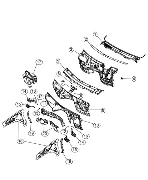 Dodge Durango Panel Cowl Top System Wiper Ah Chrysler