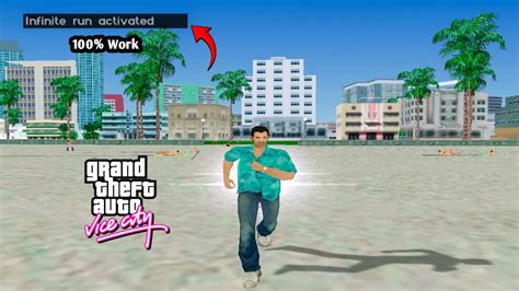 GTA Vice City Infinite Run Cheat Code Never Tired Mod Faizan Gaming