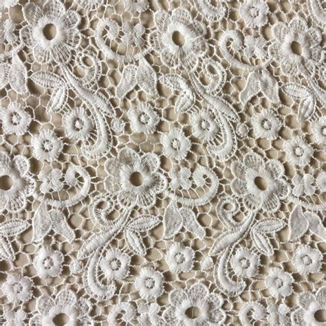 Y Newest African White Flower Milk Silk Lace Fabrics High Quality