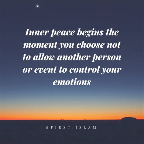 Inner Peace Begins The Moment You Choose Not To Allow Another Person