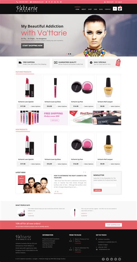 Cosmetic Website Design - WW Web Design Studios