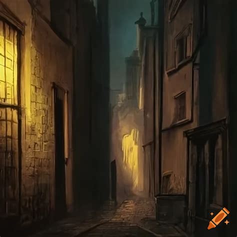 Dark And Mysterious Alleyway In 1870s London On Craiyon