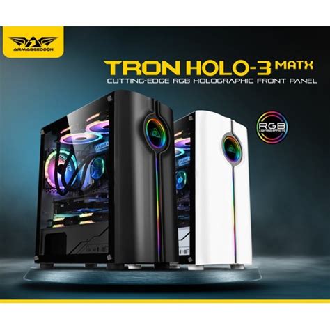 Jual Casing Pc Gaming Tron Holo Rgb Armaggeddon Case Matx Micro Atx