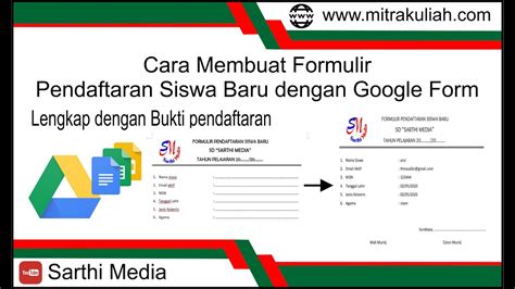 Cara Membuat Formulir Pendaftaran Siswa Baru Dengan Google Form YouTube