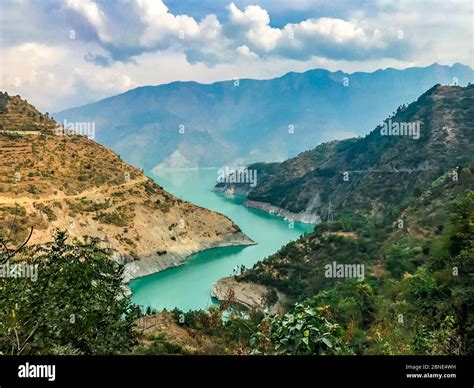 Magical Views Of Landscape Of Bhagirathi River Near Tehri Dam Chamba