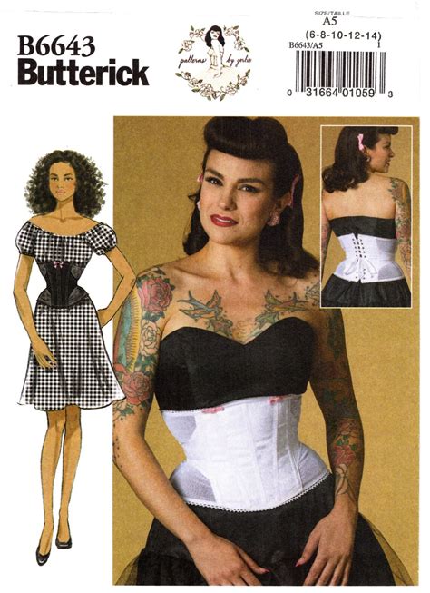 Butterick B6643 Misses Corset Sewing Pattern By Gertie Etsy