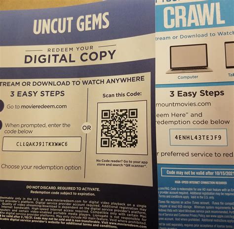 Last of my digital codes. Let me know if you get one :) : r/Bluray