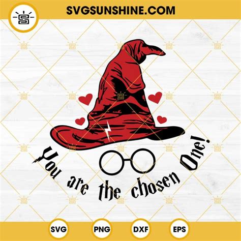 Harry Potter Valentines Svg Sorting Hat You Are The Chosen One Svg Png