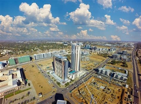 iTowers panorama in CBD Gaborone. - Africaphotobank