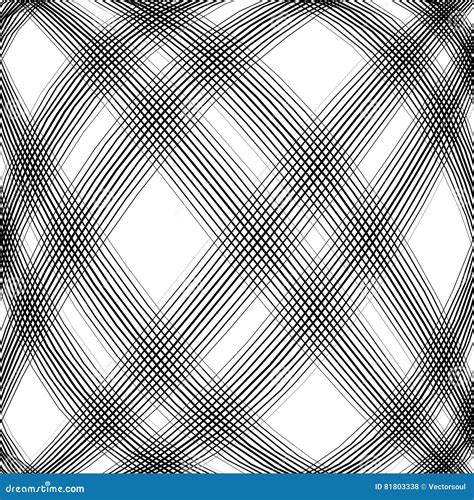 Grid Mesh Intersecting Lines Pattern With Convex Distortion L Stock