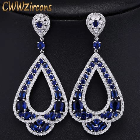 Buy Cwwzircons Elegant Cz Bridal Jewelry Luxury Long