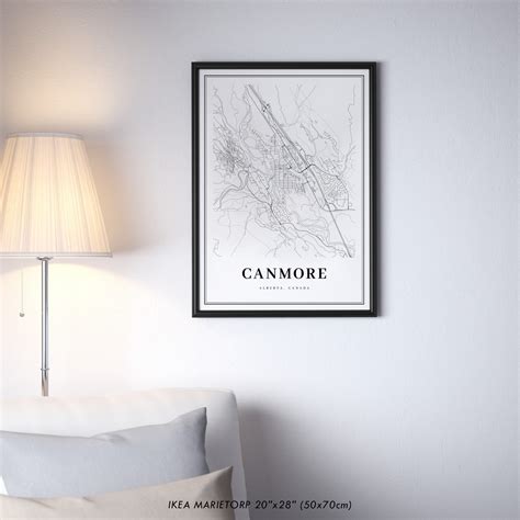 Canmore Alberta Map Print AB Canada Map Art Poster City | Etsy
