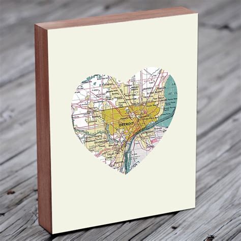 Detroit Art Detroit Map Detroit Map Print Detroit Map - Etsy