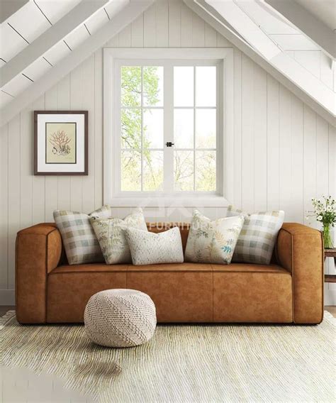 Stylish Vegan Leather Upholstered Couch Sanfurnitureae