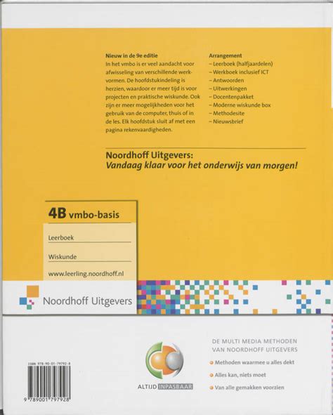 Moderne Wiskunde Vmbo Basis Deel 4b Leerboek Tweedehands Boekenbalie