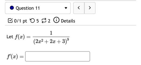 Solved 『0 1 Pt り5 ⇄2 Details Let F X 2x2 2x 3 91 F′ X