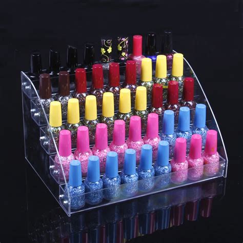 Aliexpress Buy New 5 Layers Clear Acrylic Nail Polish Rack Makeup