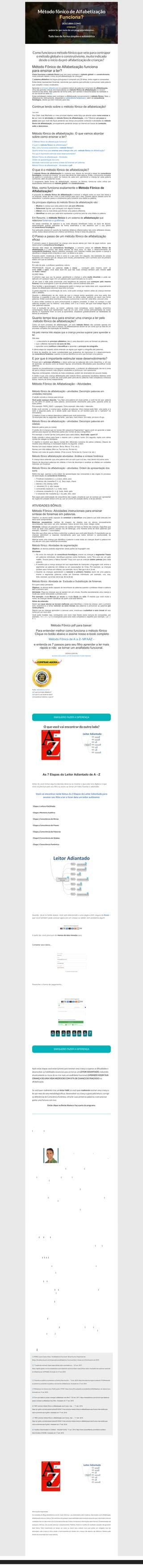 Método de Fônico de Alfabetização Funciona PDF