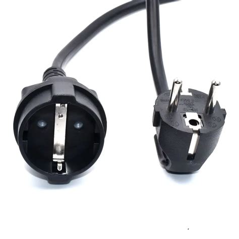 1 5 Square EU German Plug Socket Extension Power Cable IEC320 16A 250V