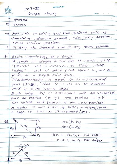 Solution Handwritten Notes On Graph Theory Graphs Studypool