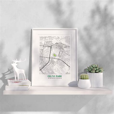 Celtic Park Map Design Home of Celtic FC DIGITAL DOWNLOAD Football ...