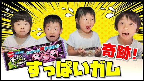 【奇跡？！】3個に1個超すっぱいガム 対決をしたらミラクルが起きた！【ファミリーyoutuberコラボ】 Youtube