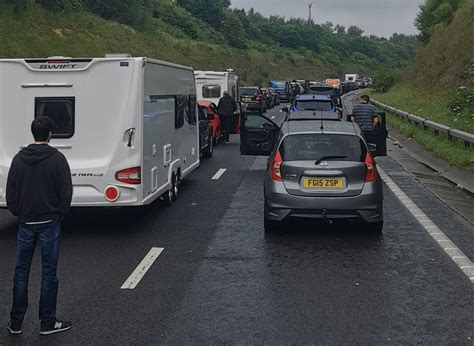 Police Incident Closes A64 Aerial Video Shows Huge Tailbacks Yorkmix