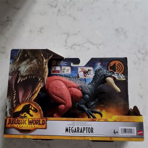 受発注品 Jurassic World Dominion Roar Strikers Megaraptor Dinosaur Action Figure Wit フィギュア