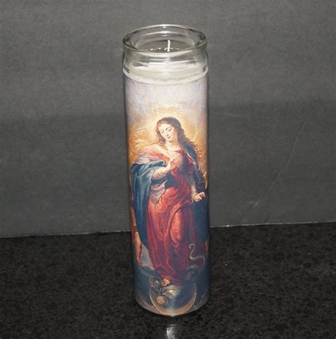 VIRGIN MARY Immaculate Conception Prayer Altar Church CANDLE | Etsy