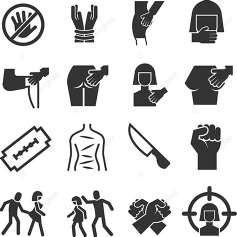 Sexual Abuse Harassment Violence Touch Touch Silhouette People Png