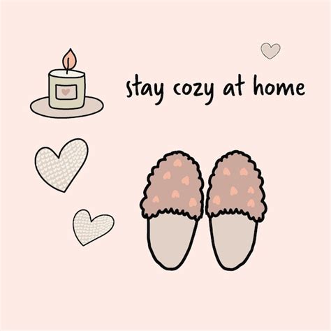 Premium Vector Stay Cozy At Home Cute Card For Winter