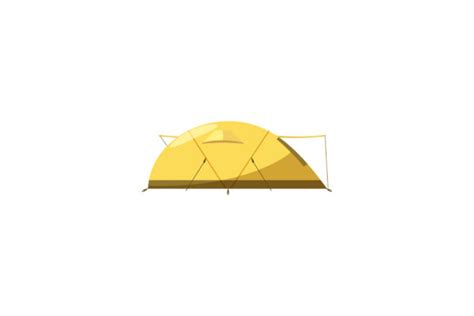 Yellow Tent Icon Cartoon Style Graphic By Ylivdesign Creative Fabrica