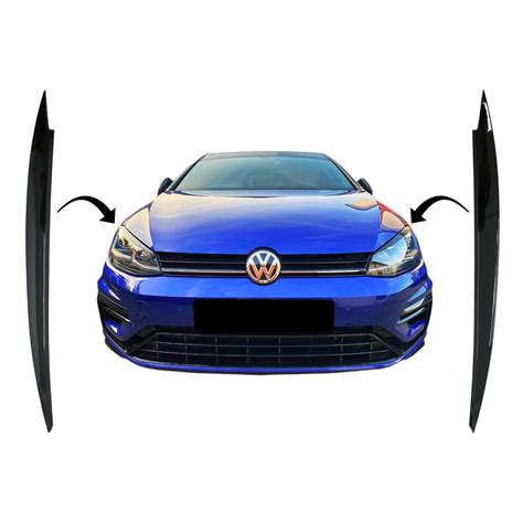 Set 2 Pleoape Faruri Compatibil Cu VW Golf VII 7 5G 2013 2017 Negru