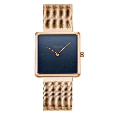 Buy Obaku Kvadrat V Lxvlmv Blue Dial Quartz Watch For Women Online