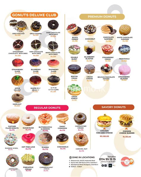 New 2021 Updated Donut Menu At Gonuts With Donuts