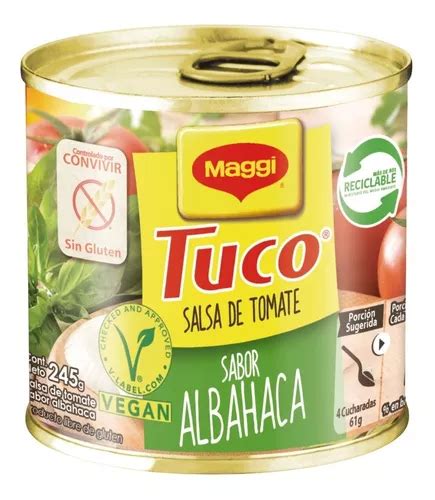 Salsa De Tomate Maggi Tuco Con Albahaca Lata G Mercadolibre