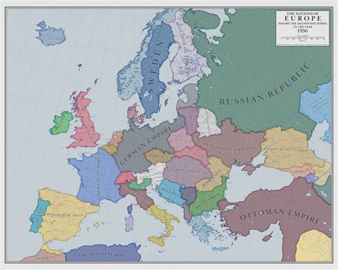 [OC][Kaiserreich] Europe 1936 before the Second Weltkrieg ...