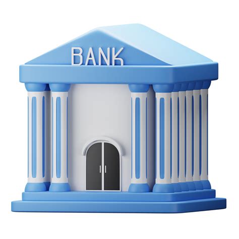 3d Illustration Bank Building 42882469 Png