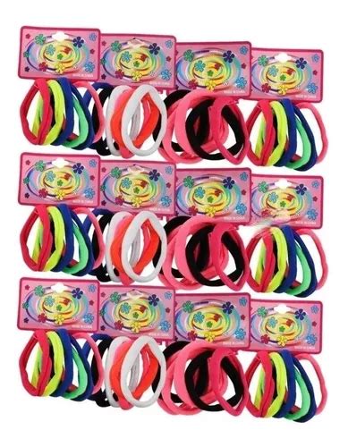 72 Piezas Liga Para Cabello Dona Accesorio Elastica Colores Mercadolibre