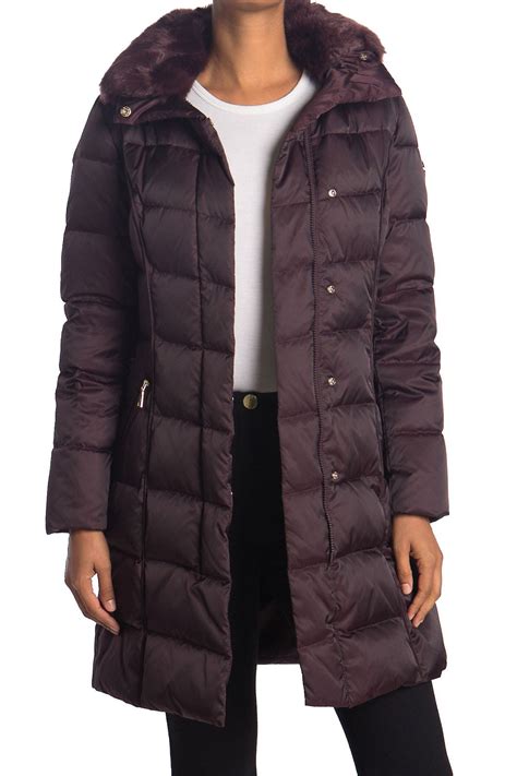 Tahari Sia Faux Fur Trim Puffer Coat Hautelook