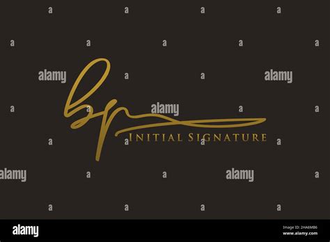 BP Letter Signature Logo Template Elegantes Design Logo