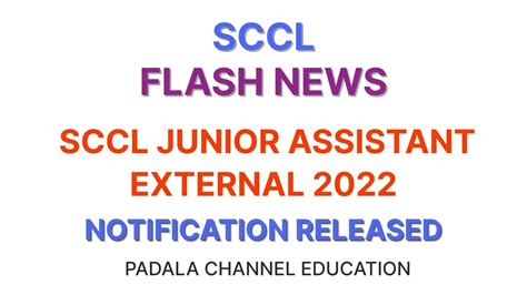 Singareni Junior Assistant Notification Released Singareni Clerk