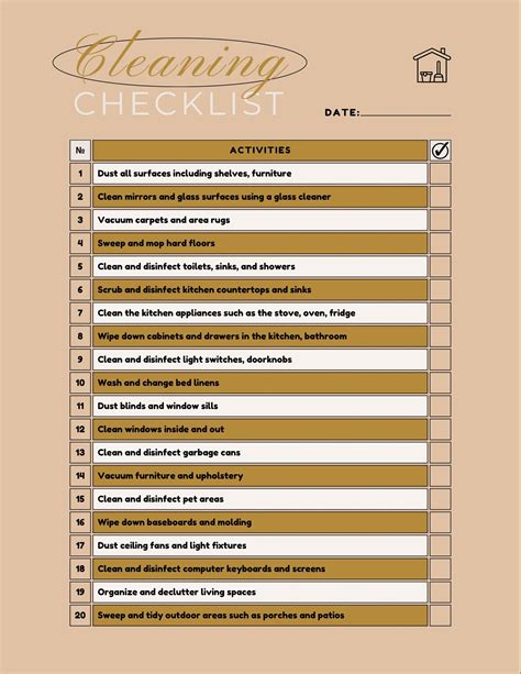 Cleaning Checklist - Etsy