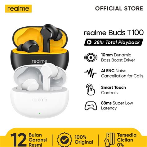 Jual Gw Realme Buds T Mm Dynamic Bass Driver Hours Total Playback