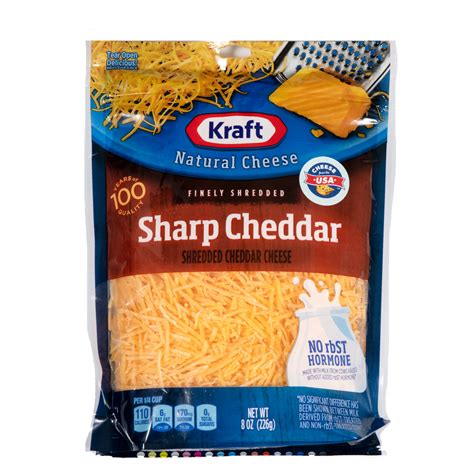 Kraft Finely Shredded Sharp Cheddar Cheese 226g Grated Cheese Lulu Kuwait